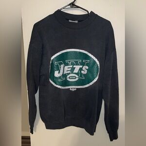 Men’s large vintage black crewneck sweatshirt New York Jets riddle 1998 NFL 🏈